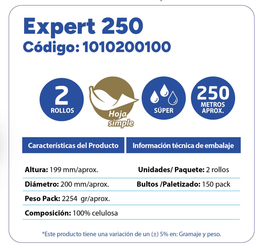 toalla de papel 250
